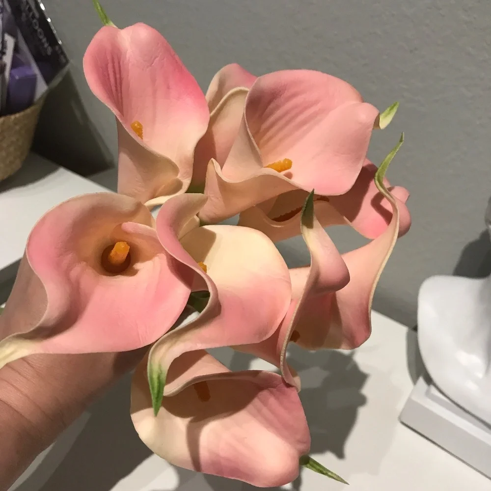 Real Touch Pink Cala Lilies 10 Real Touch Cala Lilies FINAL SALE